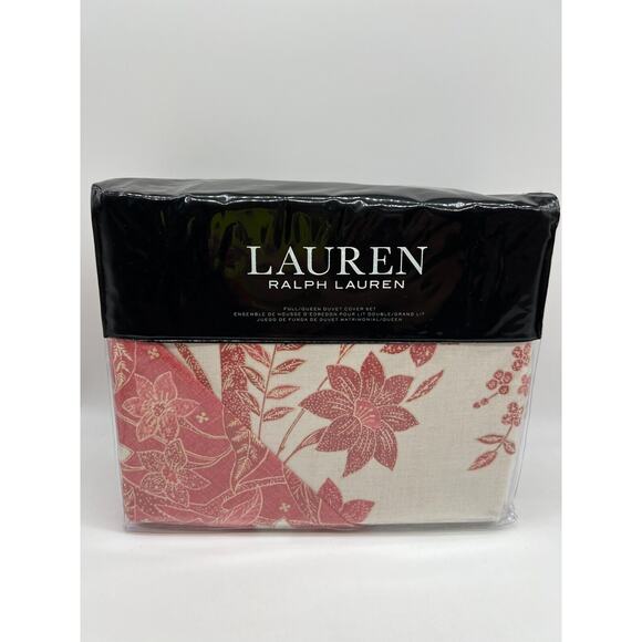 Ralph Lauren Home Isla Floral Full/Queen Duvet Cover Shams Set Dusty Rose Pink - Picture 1 of 12